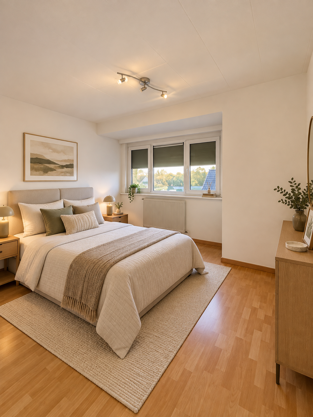 Lichtrijk appartement van 126 m met 2 slaapkamers ruime garagebox in Oostakker